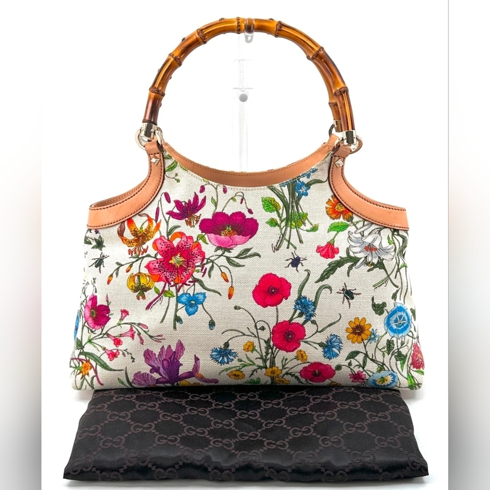 💐 Gucci Floral Bamboo Bag 💐